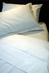 250tc Single Self Stripe Fitted Sheet